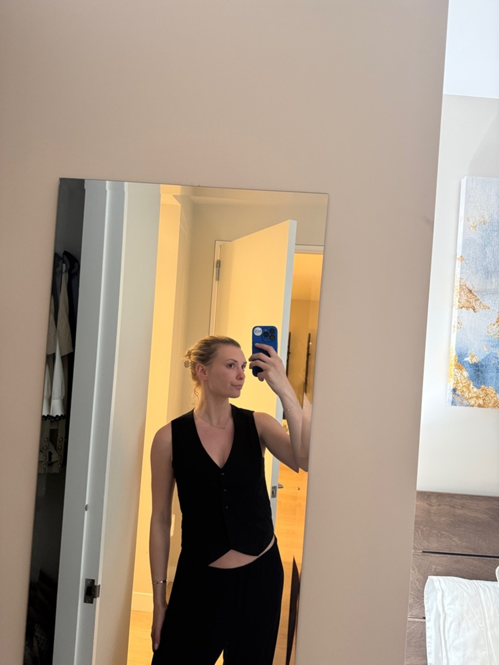 WORN ONCE Black Button-Front Vest by ROBERTSON & RODEO (MIXOLOGY)